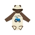 thumbnail image 1 of Inktastic Farmer Tractor Little Bro Boys Long Sleeve Baby Bodysuit, 1 of 5