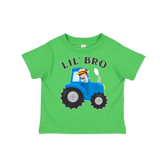 Inktastic Farmer Tractor Little Bro Boys Toddler T-Shirt