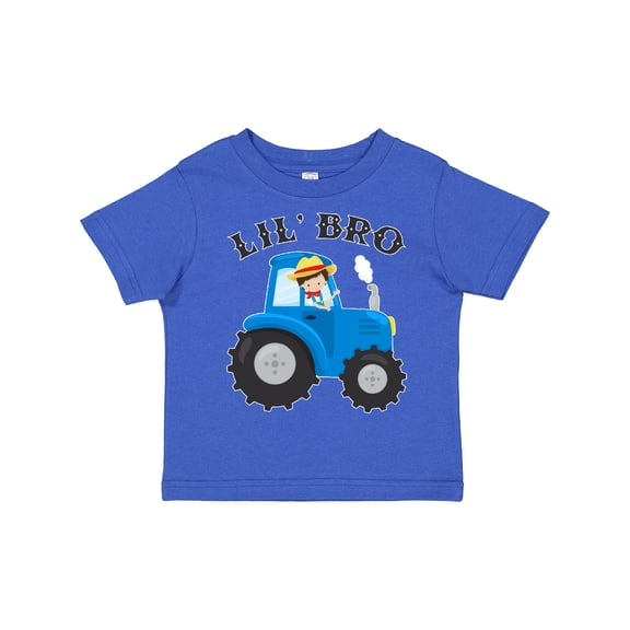 Inktastic Farmer Tractor Little Bro Boys Toddler T-Shirt