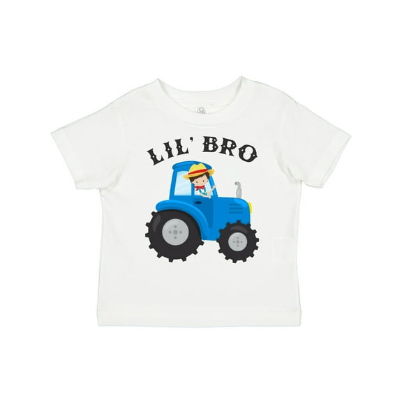 Inktastic Farmer Tractor Little Bro Boys Toddler T-Shirt