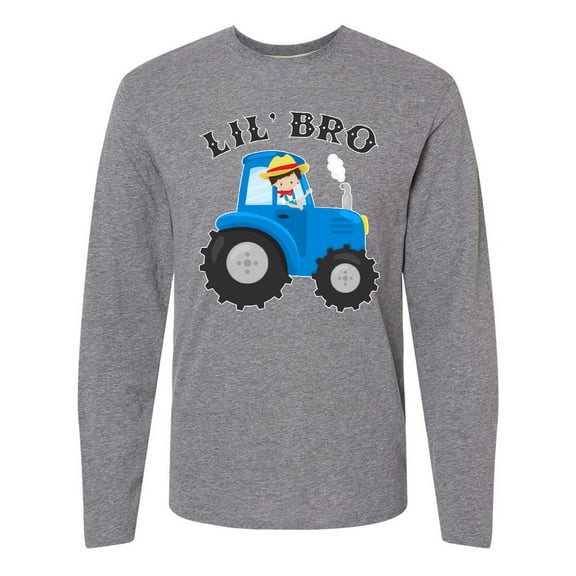 Inktastic Farmer Tractor Little Bro Long Sleeve T-Shirt