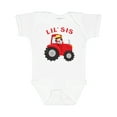thumbnail image 1 of Inktastic Farmer Tractor Little Sis Girls Baby Bodysuit, 1 of 5