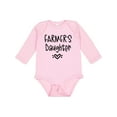 thumbnail image 1 of Inktastic Farmer's Daughter Heart Design Girls Long Sleeve Baby Bodysuit, 1 of 5