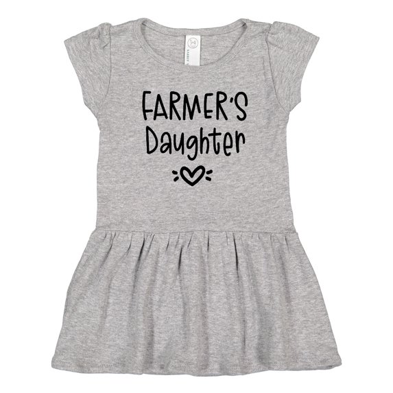 Inktastic Farmer's Daughter Heart Design Girls Toddler Dress