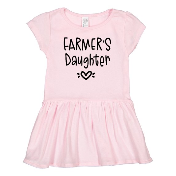 Inktastic Farmer's Daughter Heart Design Girls Toddler Dress