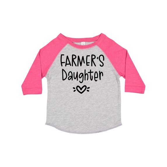 Inktastic Farmer's Daughter Heart Design Girls Toddler T-Shirt
