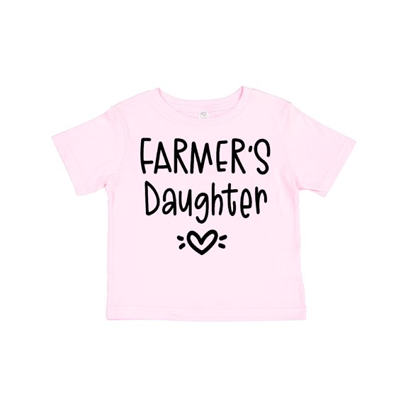 Inktastic Farmer's Daughter Heart Design Girls Toddler T-Shirt