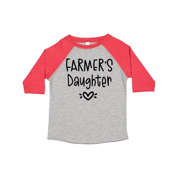 Inktastic Farmer's Daughter Heart Design Girls Toddler T-Shirt