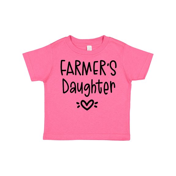 Inktastic Farmer's Daughter Heart Design Girls Toddler T-Shirt
