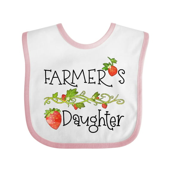 Inktastic Farmer's Daughter Vine with Strawberries Girls Baby Bib