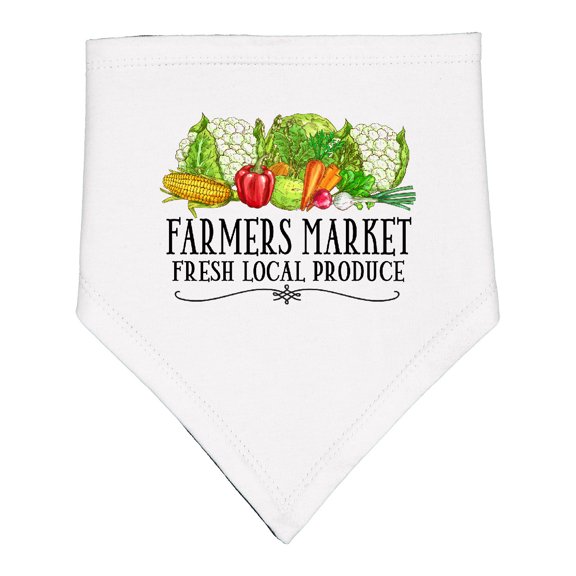 Inktastic Farmers Market Fresh Local Produce Baby Bandana Bib