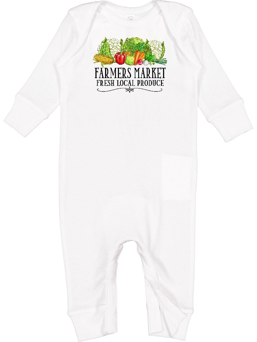 Inktastic Farmers Market Fresh Local Produce Baby Romper Coveralls