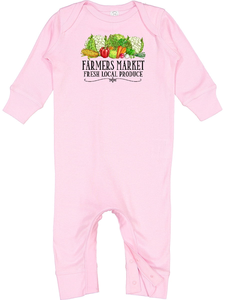Inktastic Farmers Market Fresh Local Produce Baby Romper Coveralls