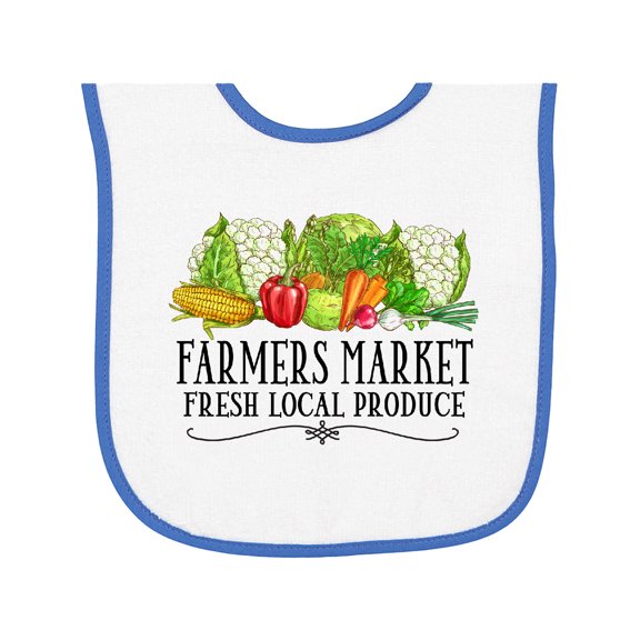 Inktastic Farmers Market Fresh Local Produce Baby Terry Cloth Bib