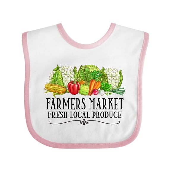 Inktastic Farmers Market Fresh Local Produce Boys or Girls Baby Bib