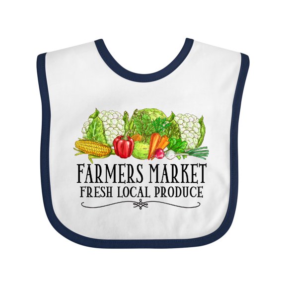 Inktastic Farmers Market Fresh Local Produce Boys or Girls Baby Bib