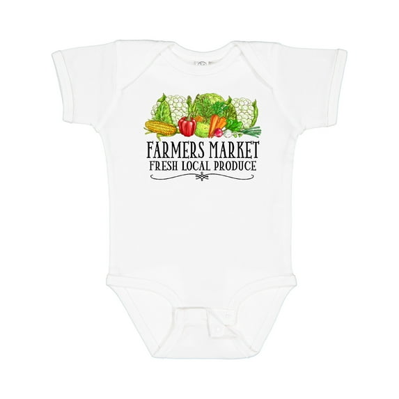Inktastic Farmers Market Fresh Local Produce Boys or Girls Baby Bodysuit