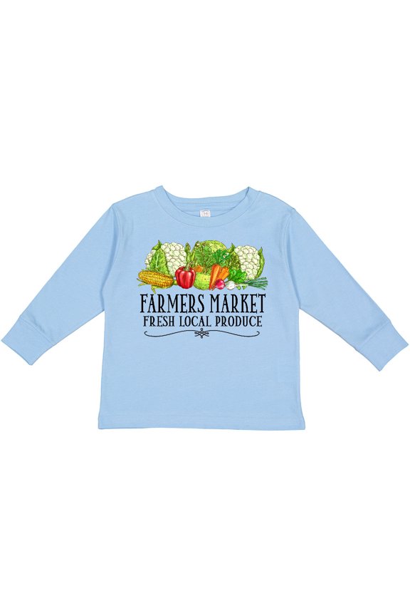 Farmers Market Fresh Local Produce Boys or Girls Long Sleeve Toddler T-Shirt