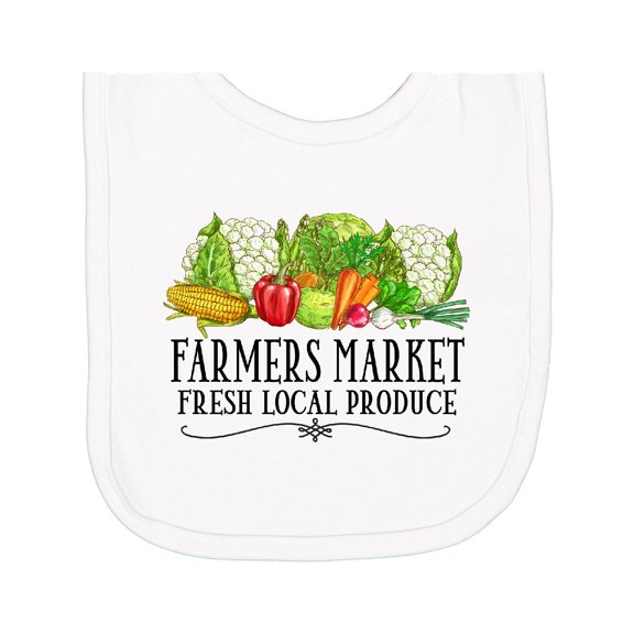 Inktastic Farmers Market Fresh Local Produce Newborn Bib