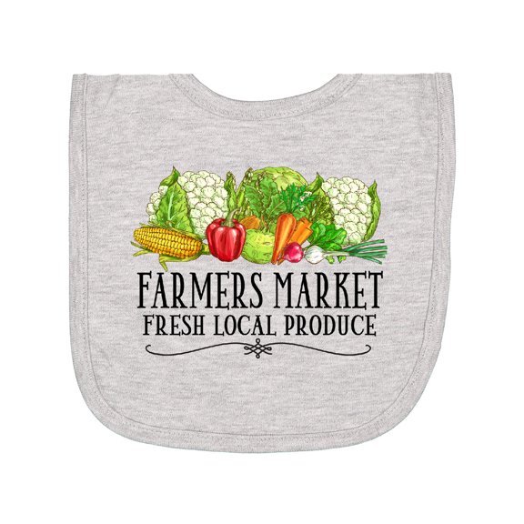 Inktastic Farmers Market Fresh Local Produce Newborn Bib
