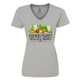 thumbnail image 1 of Inktastic Farmers Market Fresh Local Produce Women's V-Neck T-Shirt, 1 of 5