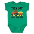 thumbnail image 1 of Inktastic Farming Cute Boy Loves Tractors Boys Baby Bodysuit, 1 of 5