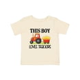 thumbnail image 1 of Inktastic Farming Cute Boy Loves Tractors Boys Baby T-Shirt, 1 of 5