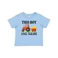 thumbnail image 1 of Inktastic Farming Cute Boy Loves Tractors Boys Baby T-Shirt, 1 of 5
