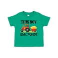 thumbnail image 1 of Inktastic Farming Cute Boy Loves Tractors Boys Toddler T-Shirt, 1 of 5