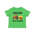 thumbnail image 1 of Inktastic Farming Cute Boy Loves Tractors Boys Toddler T-Shirt, 1 of 5