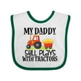 thumbnail image 1 of Inktastic Farming Daddy Plays with Tractors Boys or Girls Baby Bib, 1 of 4