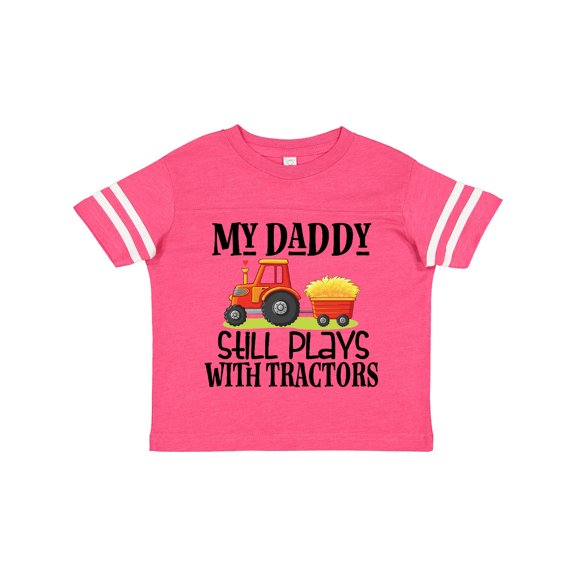Inktastic Farming Daddy Plays with Tractors Boys or Girls Toddler T-Shirt