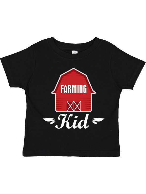 Farming Kid Barn Boys or Girls Toddler T-Shirt