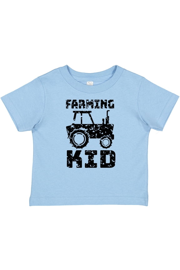 Farming Kid- Tractor Distressed Look Boys or Girls Baby T-Shirt
