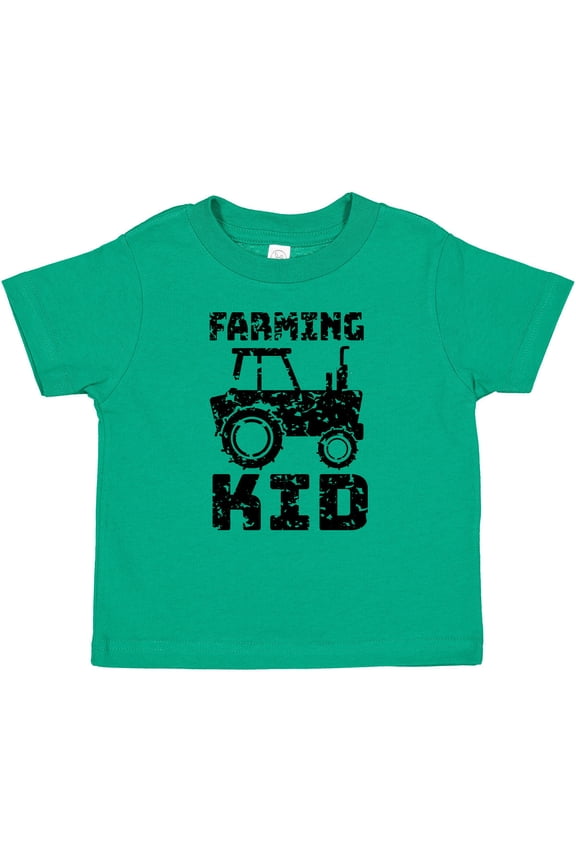 Farming Kid- Tractor Distressed Look Boys or Girls Baby T-Shirt