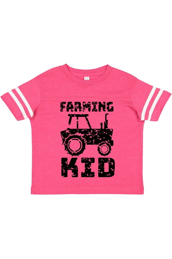 Farming Kid- tractor distressed look Boys or Girls Toddler T-Shirt