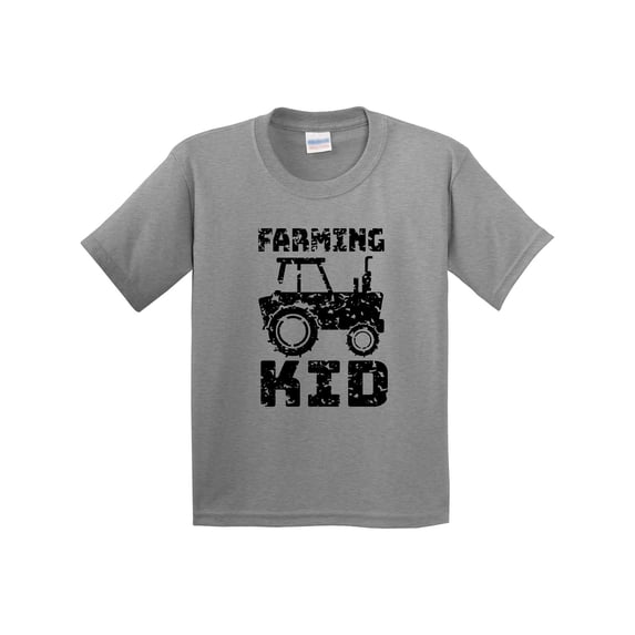 Inktastic Farming Kid Tractor Distressed Look Youth T-Shirt