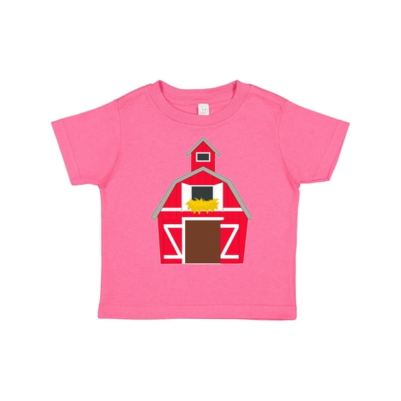 Inktastic Farming Large Red Barn with Hay Boys or Girls Toddler T-Shirt
