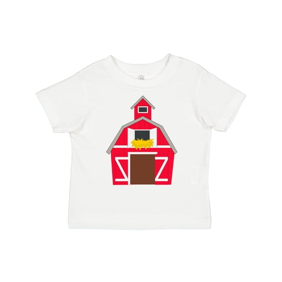 Inktastic Farming Large Red Barn with Hay Boys or Girls Toddler T-Shirt