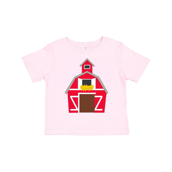 Inktastic Farming Large Red Barn with Hay Boys or Girls Toddler T-Shirt