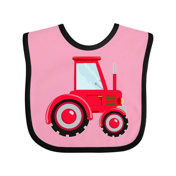 Inktastic Farming Red Tractor Boys or Girls Baby Bib