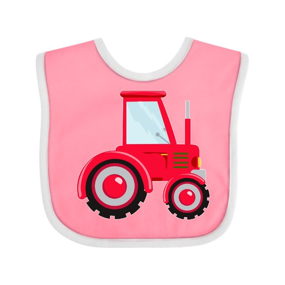 Inktastic Farming Red Tractor Boys or Girls Baby Bib