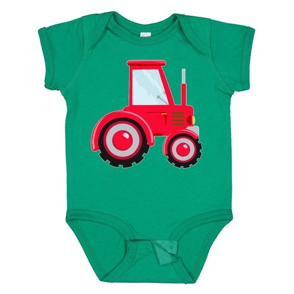 Inktastic Farming Red Tractor Boys or Girls Baby Bodysuit
