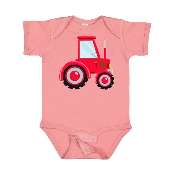 Inktastic Farming Red Tractor Boys or Girls Baby Bodysuit