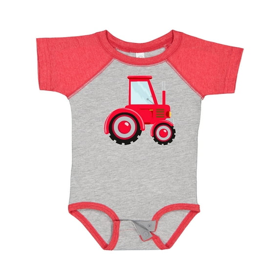 Inktastic Farming Red Tractor Boys or Girls Baby Bodysuit