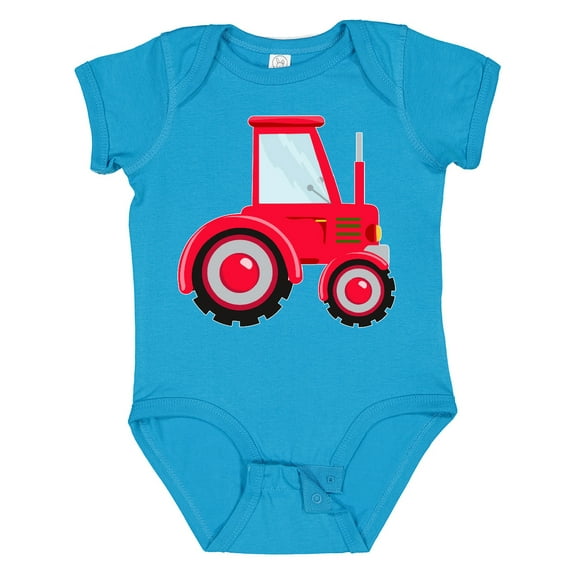 Inktastic Farming Red Tractor Boys or Girls Baby Bodysuit