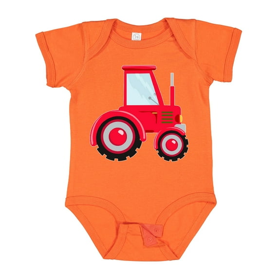 Inktastic Farming Red Tractor Boys or Girls Baby Bodysuit