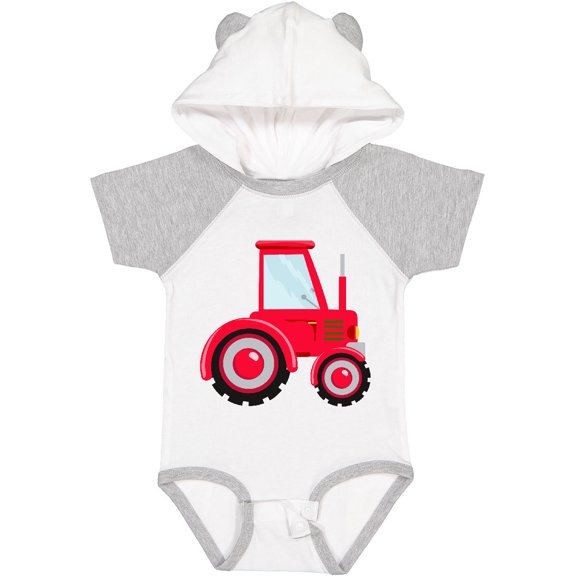 Inktastic Farming Red Tractor Boys or Girls Baby Bodysuit