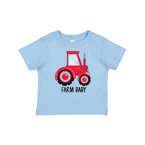 Inktastic Farming Red Tractor Farm Baby Boys or Girls Baby T-Shirt