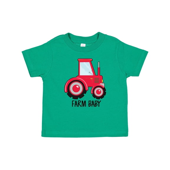 Inktastic Farming Red Tractor Farm Baby Boys or Girls Baby T-Shirt